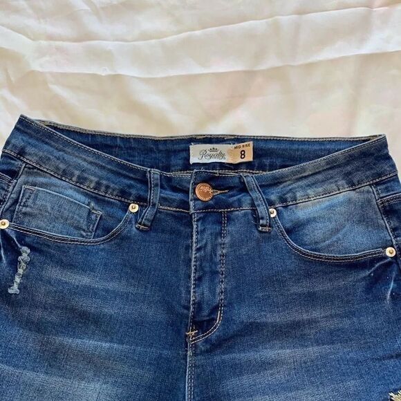 Royalty For Me  Embroidered Jean Capris #SJ23 - Picture 6 of 6